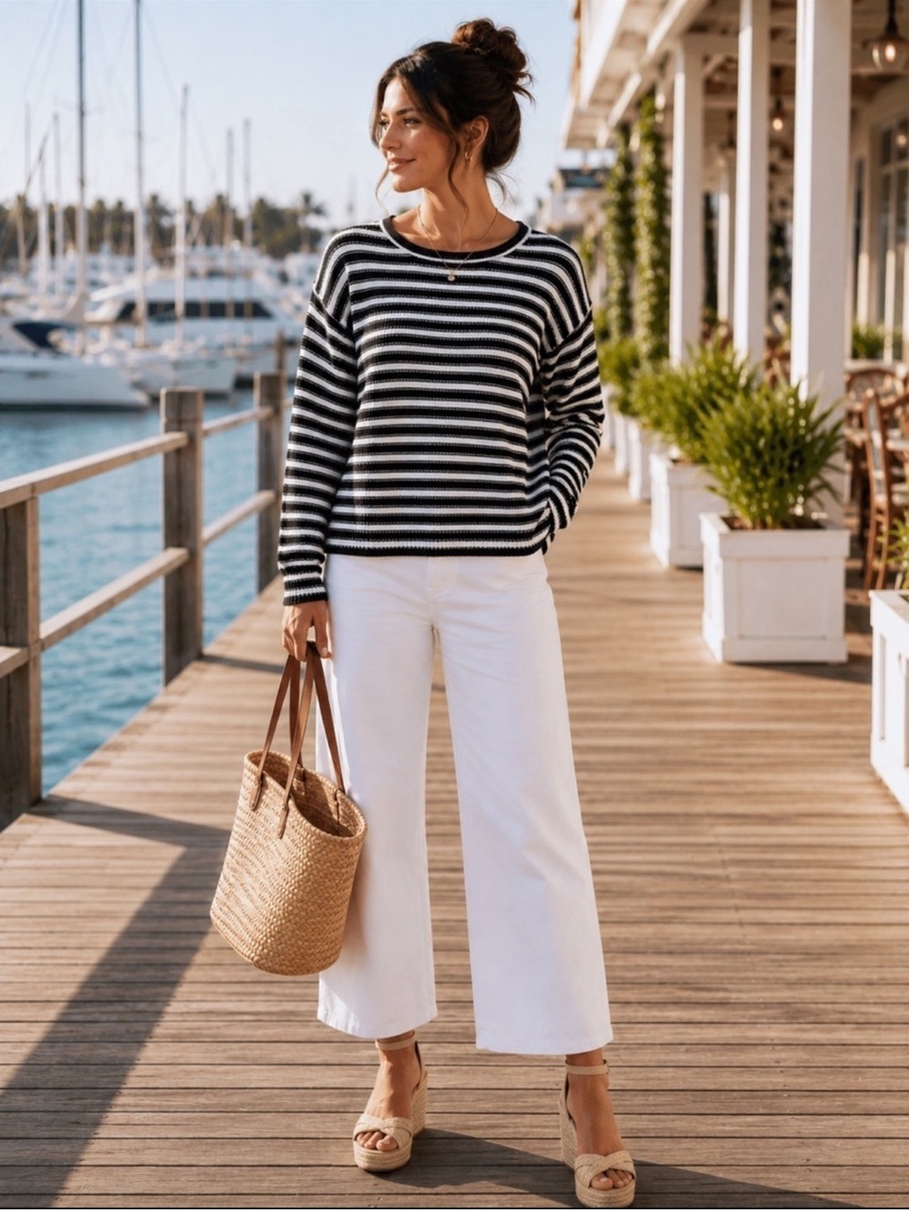 NWT GAP Relaxed Navy and White Stripe Rollneck Sweater 100% Cotton Size X-Small